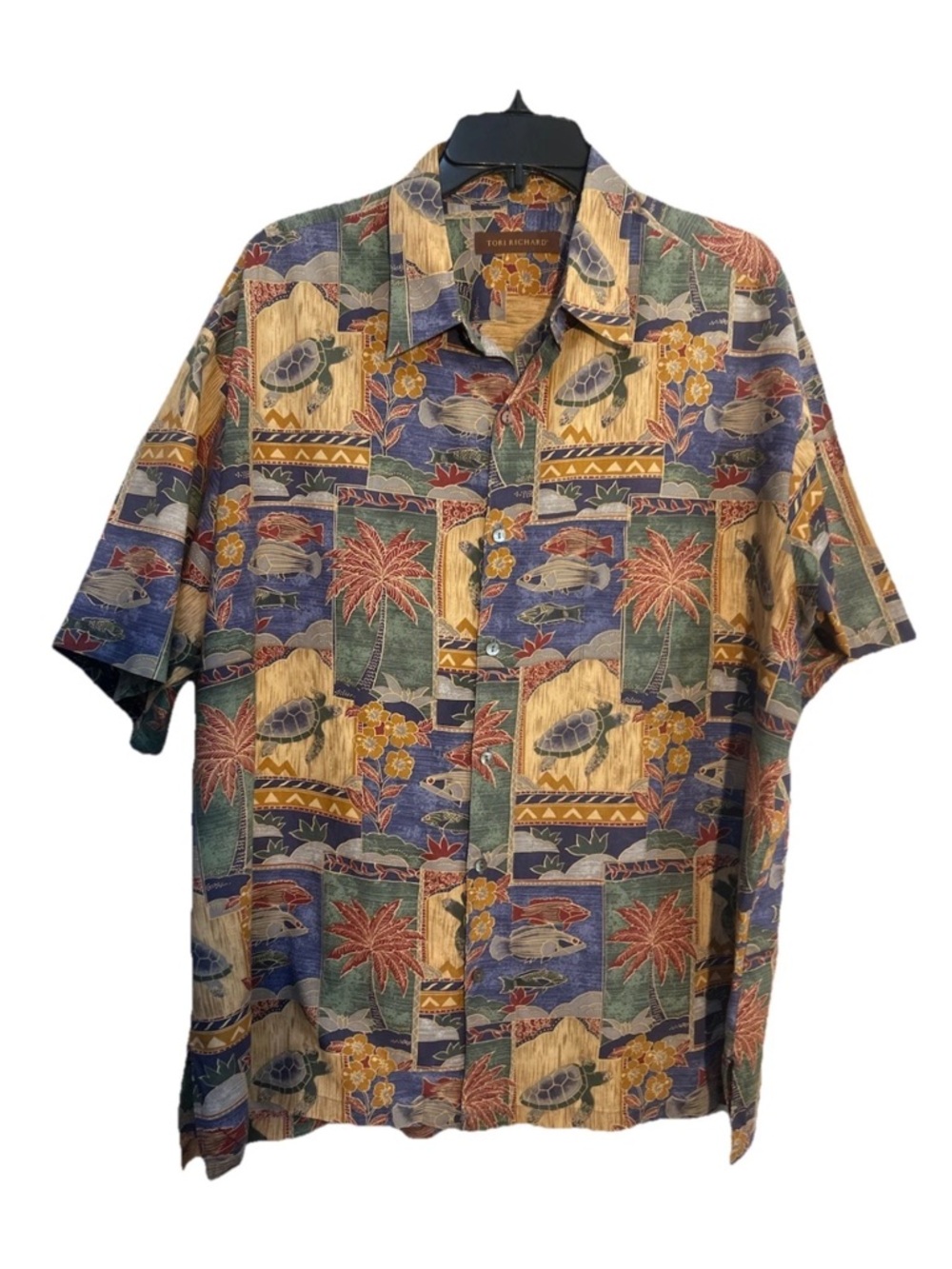 Tori Richard Multicolor Tropical Hawaiian Short-Sleeve Button-Down Shirt XL